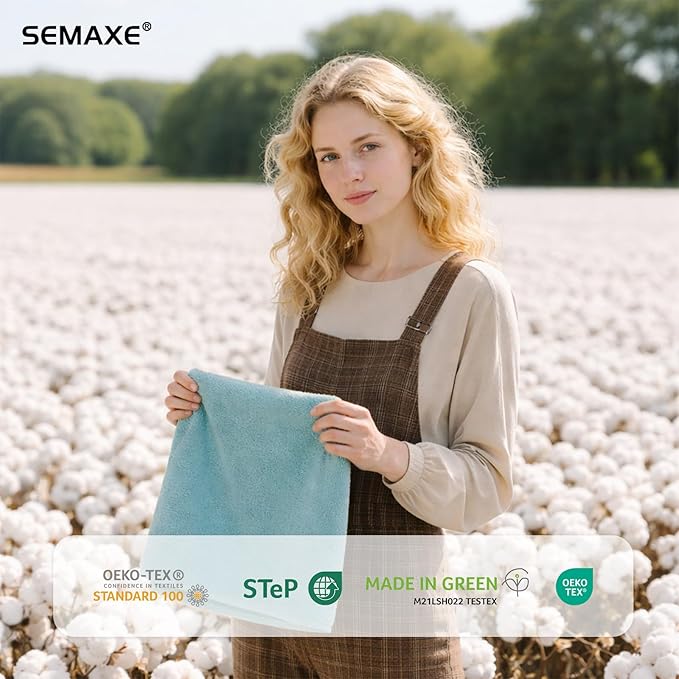 SEMAXE 12 Pack Hand Towels for Bathroom, 100% Cotton Towels