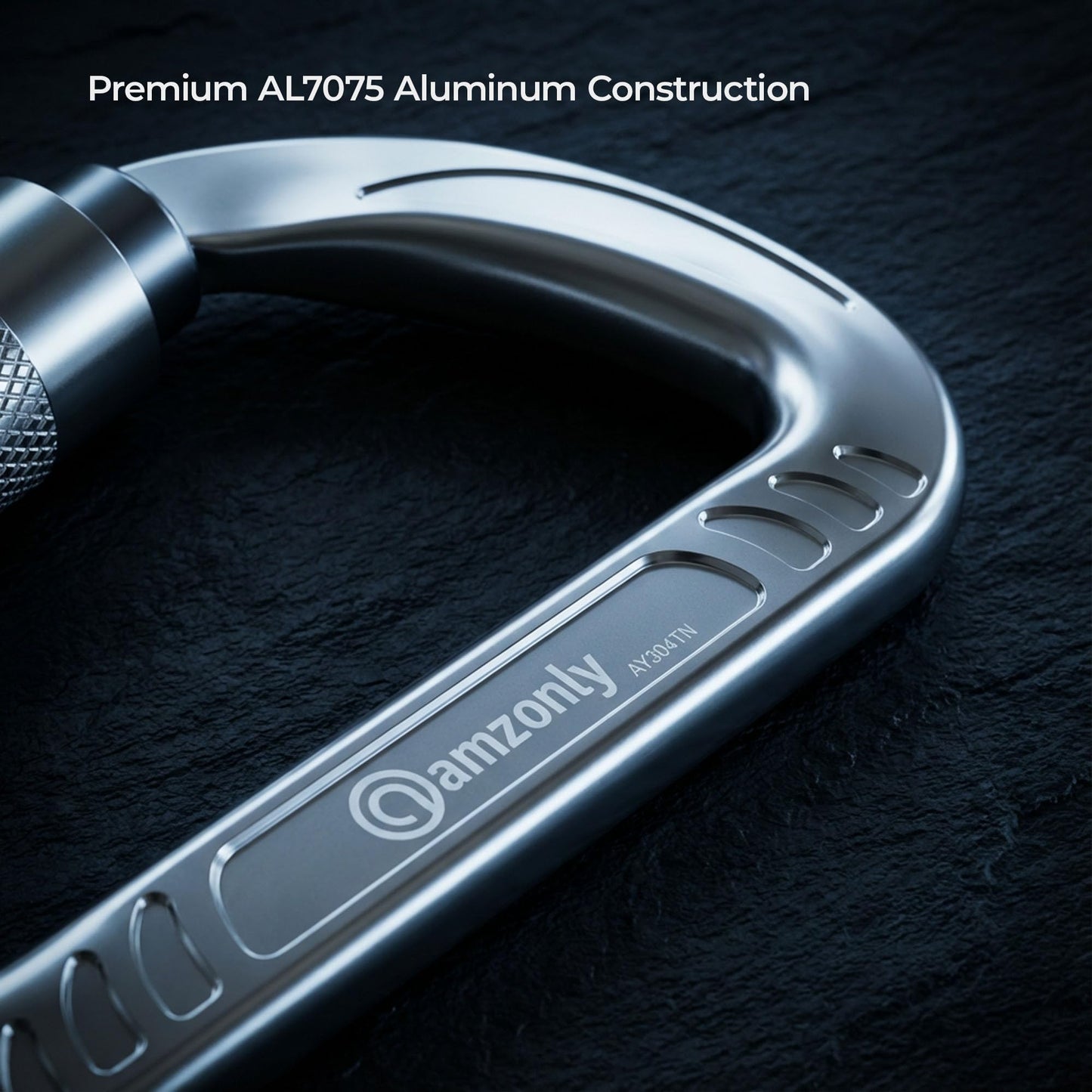 3inch Auto Locking Carabiner Clips Heavy Duty, 12KN /2697lbs Lightweight keychain carabiners, Sturdy Twist Lock Caribeeners for Camping Hiking Hammock Swing Backpack, dog leash and Harness etc, Sliver