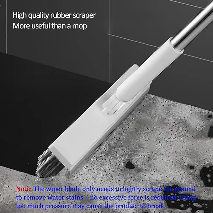 Floor Scrubbing Brush with 57" Adjustable Long Handle, 3 in 1 Living Grout