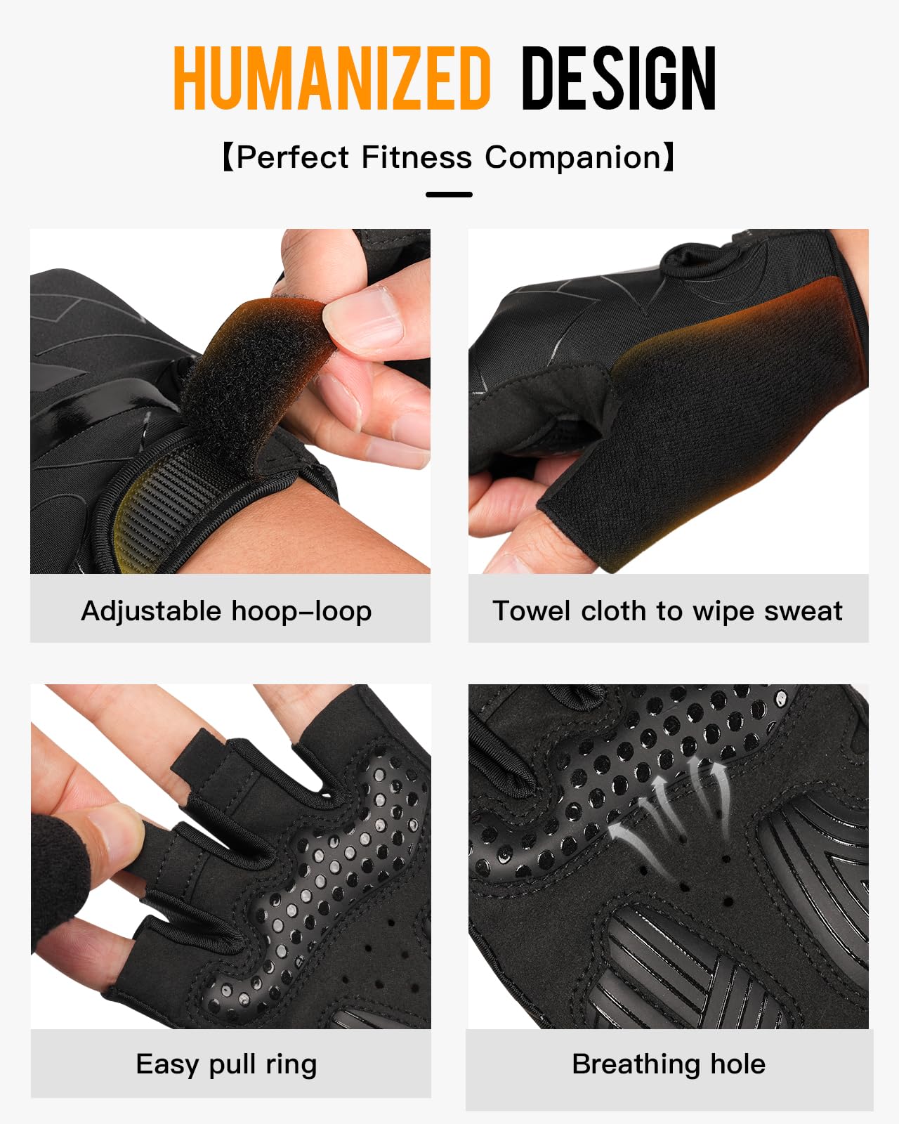 ATERCEL Cycling Gloves - Men's Bicycle Gloves for Cycling, Workout, Gym, Training, Weight Lifting, Outdoor, Dirt Bike, Mountain Bike, Riding