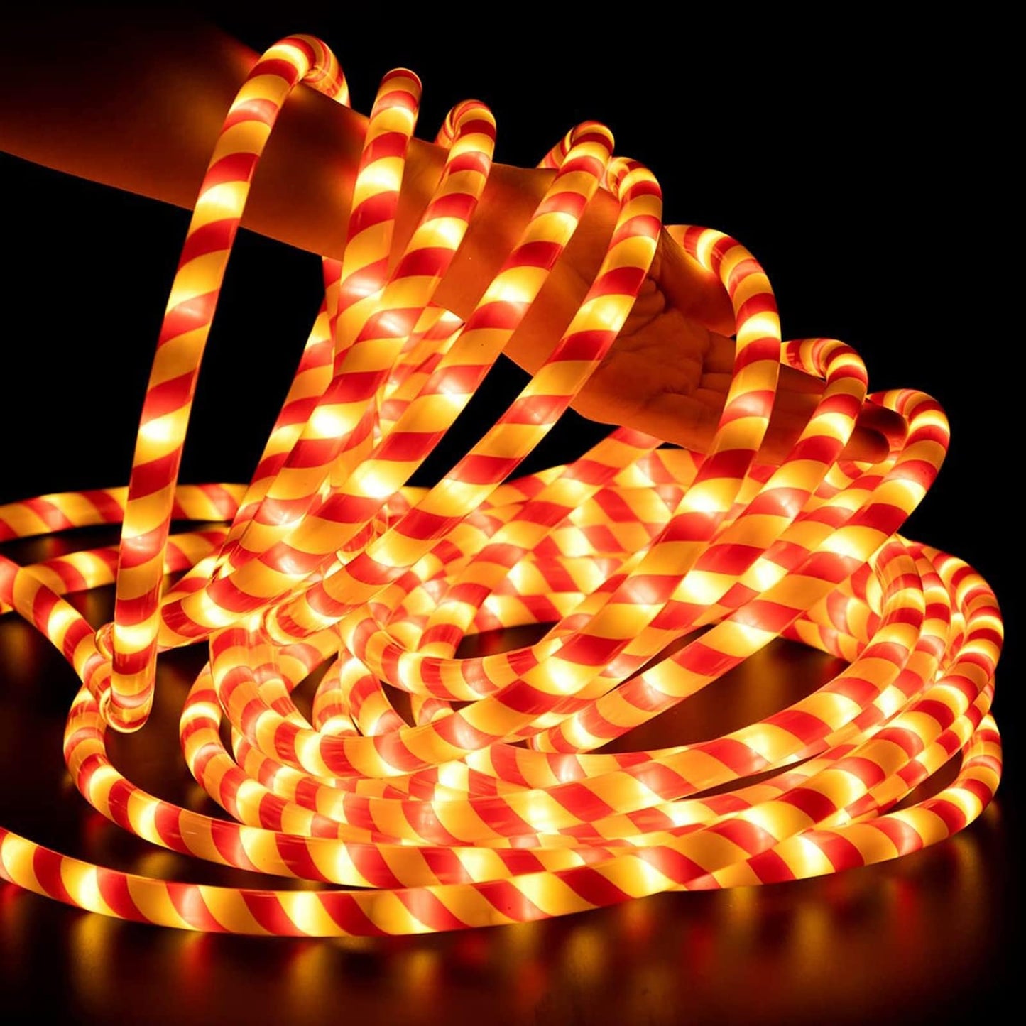 Vigdur Christmas Candy Cane Lights - 30FT 360 LEDs Candy Cane Rope Lights Outdoor Waterproof, Connectable Christmas Rope Lights for Holiday Party Home Patio Indoor Xmas Decorations
