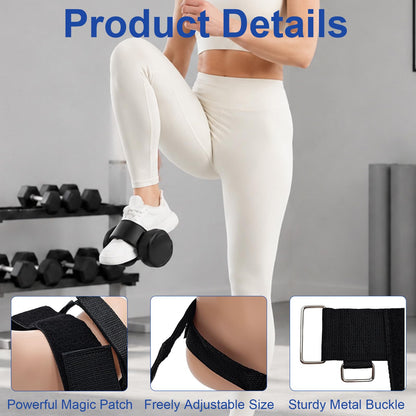 2 Pcs Dumbbell Foot Attachment, Tibialis Trainer Ankle Straps for Leg Extension Attachment, Hamstring Curl, Leg Curl and Shin Training, Home Gym Equipment for Tib Raises and Lower Body Workouts