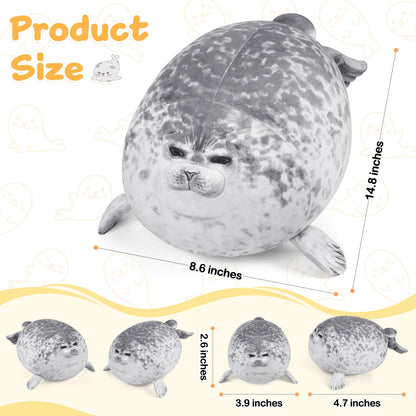 KMUYSL Toys for Ages 0 1 2 3 4 5 6 7 8+ Years - Plush Mommy Stuffed Animal with 4 Babies in Her Tummy, Soft Plush Toys Set, Christmas Birthday Gifts for Girls Boys Baby, Toddler, Kids (Seal Toys)