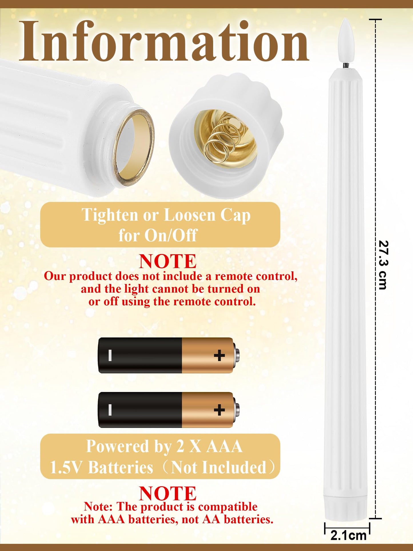 Treela 36 Pieces Flameless Taper Candles Flickering Faux LED Battery Operated Electric Fake Candles for Christmas Halloween Birthday Wedding Party(White,0.8x11 Inches,Roman Column)