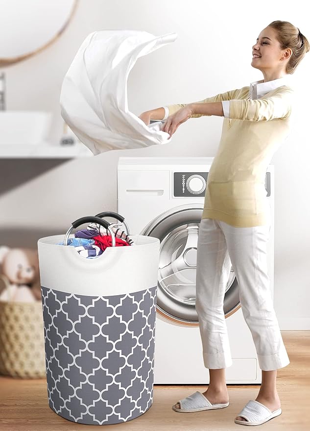 Large Laundry Basket Laundry Hamper Bag Washing Bin Clothes Bag Collapsible Tall