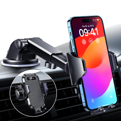 VANMASS No.1 Top BEST Car Phone Holder [Ultimate True Military-grade] Universal Mobile Cell Windscreen Dashboard Cradle Upgraded Suction & Clip Vent Van GPS Vehicle Mount for iPhone All Smartphones
