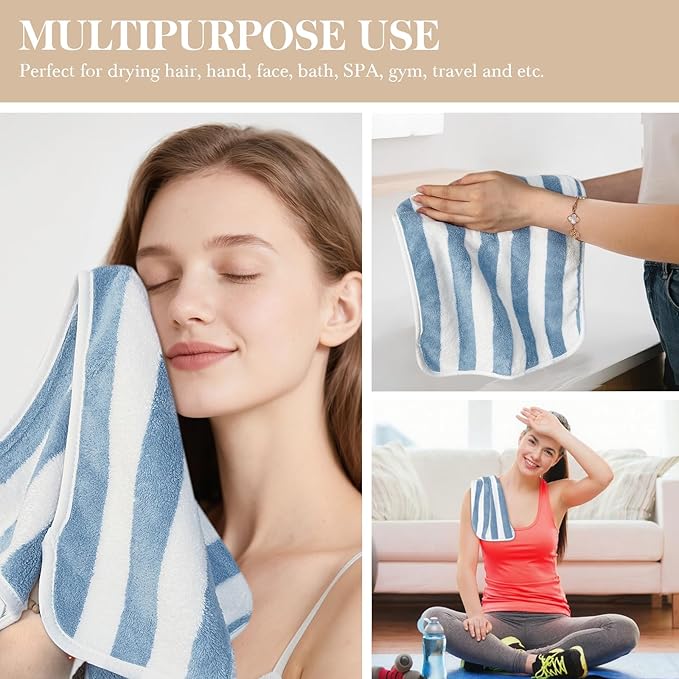 KinHwa Microfiber Hand Towels for Bathroom Soft and Absorbent Face Towels Grey