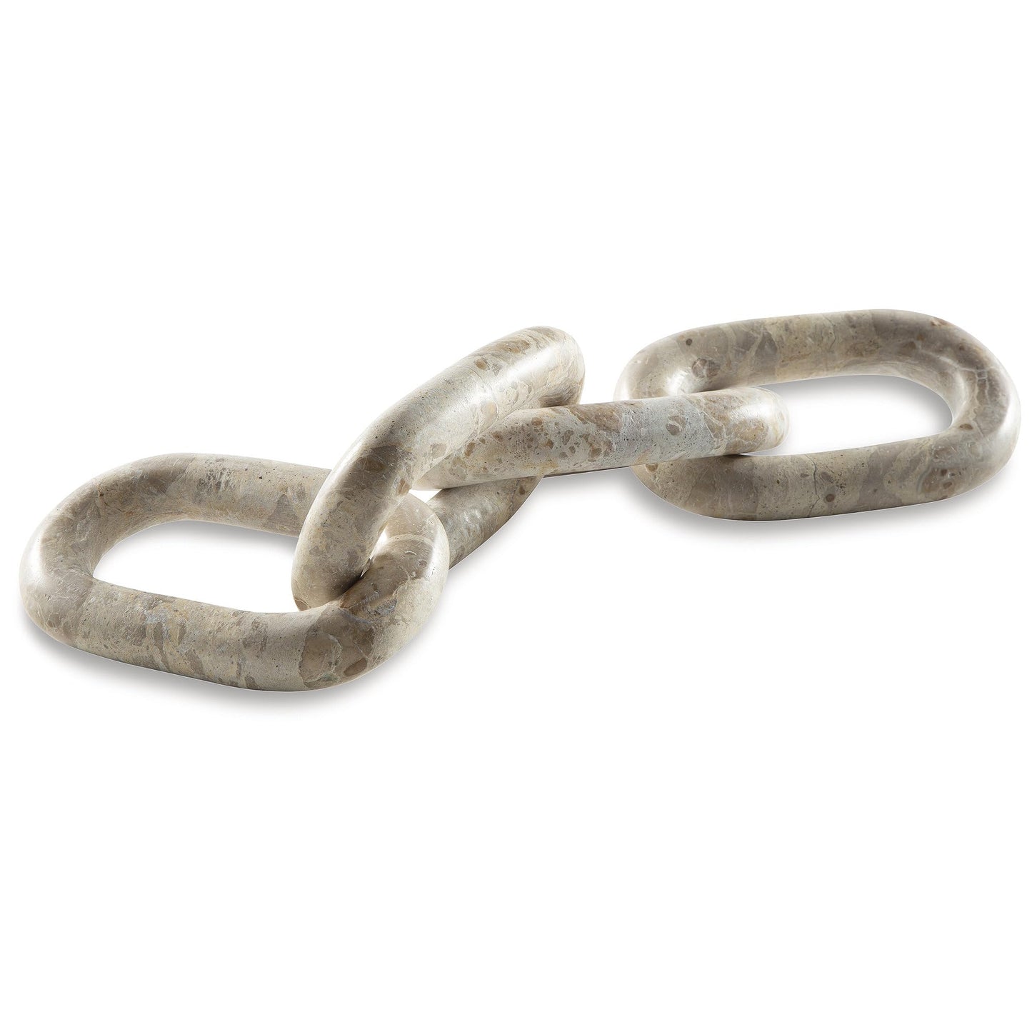 Signature Design by Ashley Kenport Contemporary Marble Chain Sculpture, Light Beige