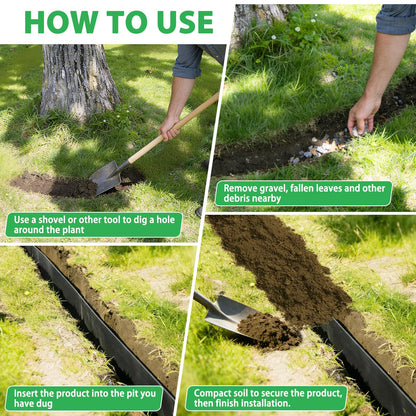 West Bay 50ft x 24in x 60mil Tree Root Barrier, Heavy-Duty Bamboo Root Barrier Weed Blocker for Landscape Tree Ring Edging Garden Borders Driveway and Sidewalk Protection Roads