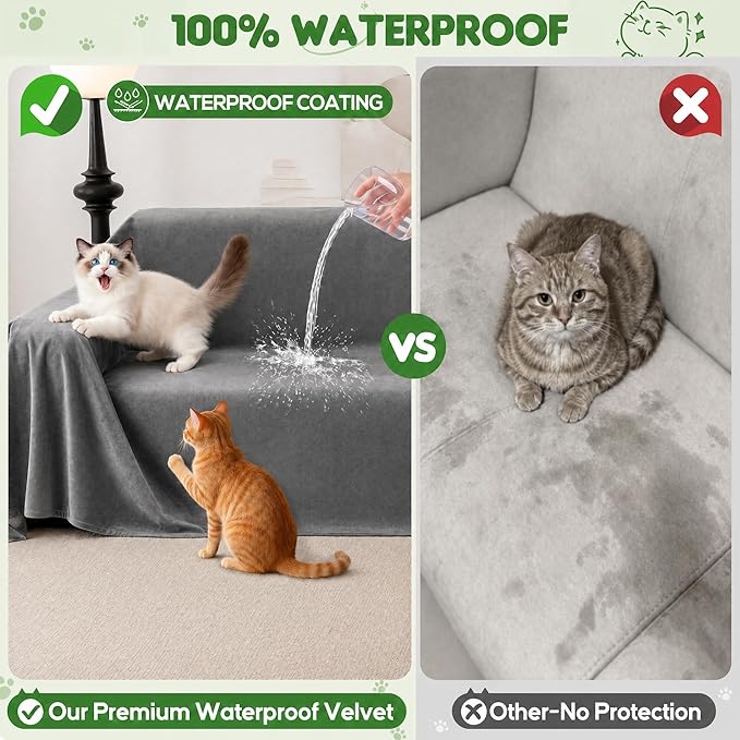 Couch Cover, Cat Scratch Resistant Sofa Cover, Waterproof Sofa Cover, Heavy