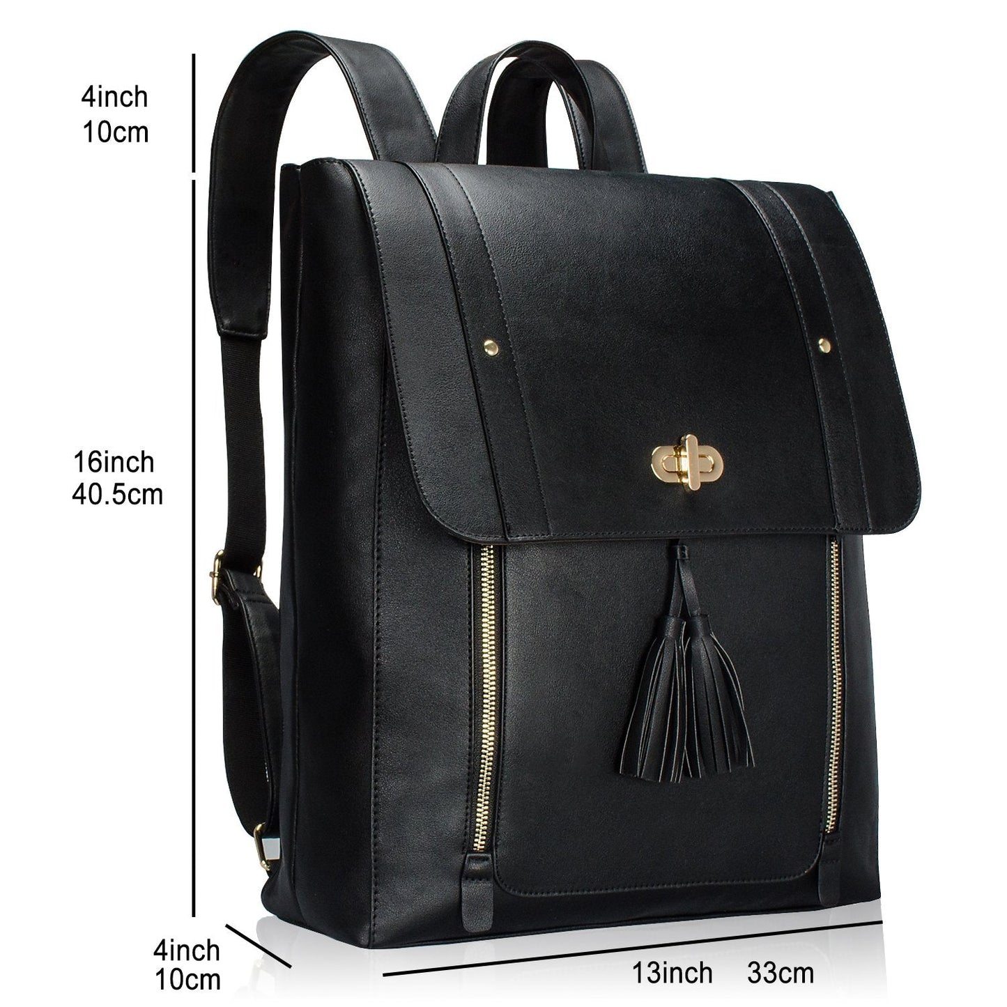 Estarer Womens Laptop Backpack 15.6“ Large PU Leather Rucksack Handbag for Work School