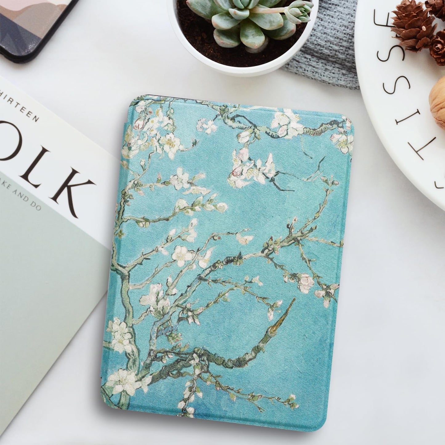 WALNEW Case for 6.8” Kindle Paperwhite 11th Generation (Model No. M2L3EK & M2L4EK), Premium Lightweight PU Leather Cover Protective Case with Auto Sleep/Wake