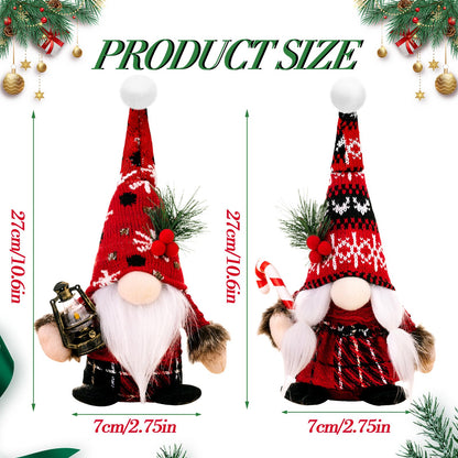 Gardace 2 Pcs Small Christmas Gnomes Plush Elf Decorations,Handmade Scandinavian Tomte, Christmas Gnomes Clearance, Doll Gnome Decorations, Holiday Presents, Interior Home Decoration