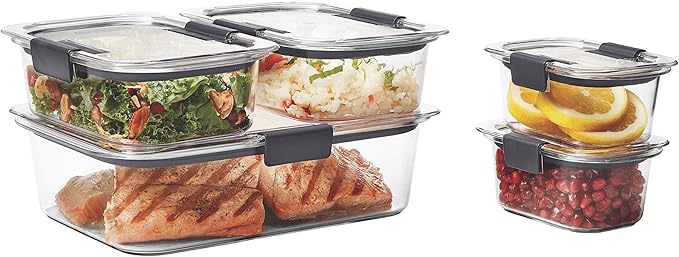 Rubbermaid Brilliance Food Storage Containers, Leak-Proof