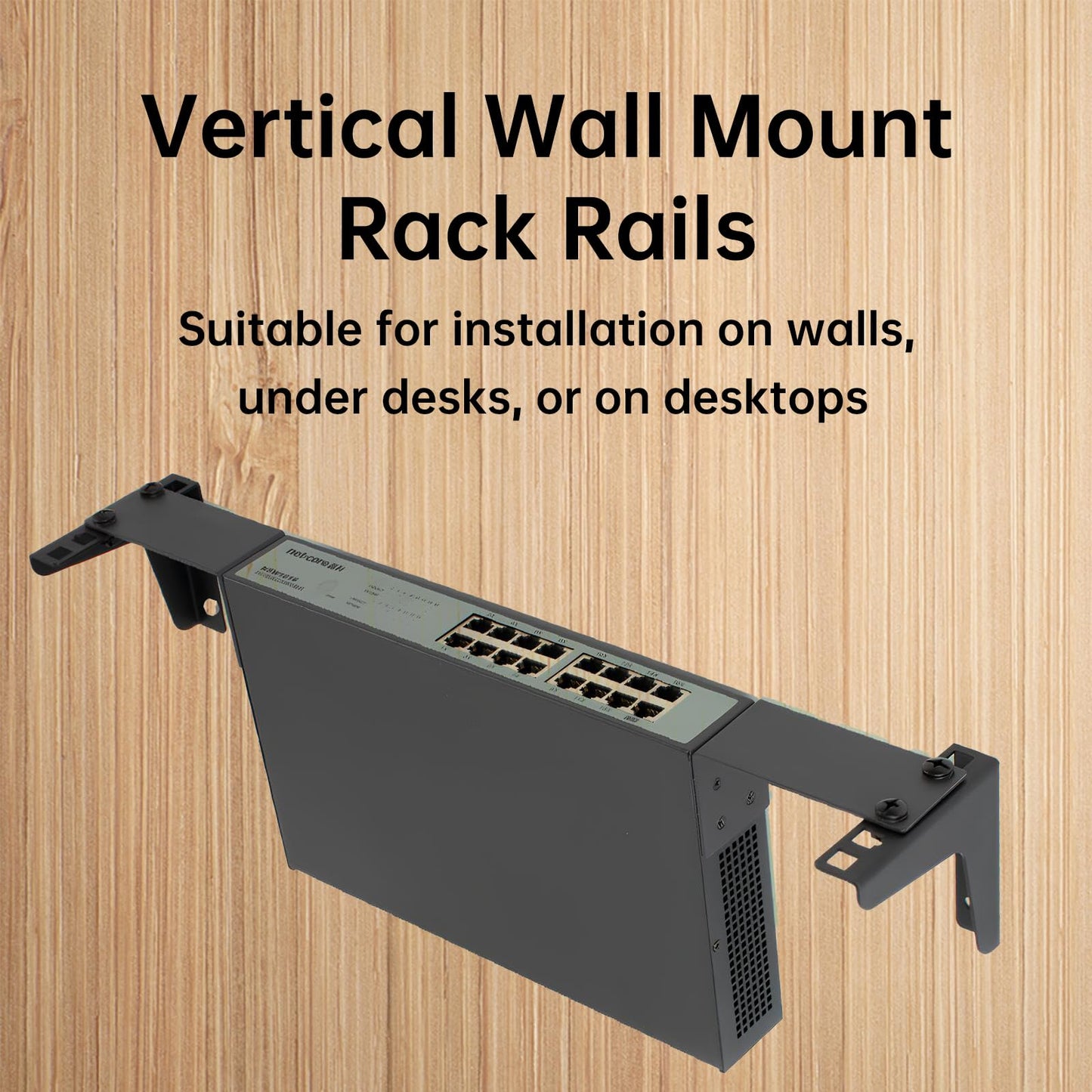 FMUSER 4U Vertical Wall Mount Rack Rails with M6 Rack Mount Screws and Cage Nuts Set for DIY Server and Network Switch Racks