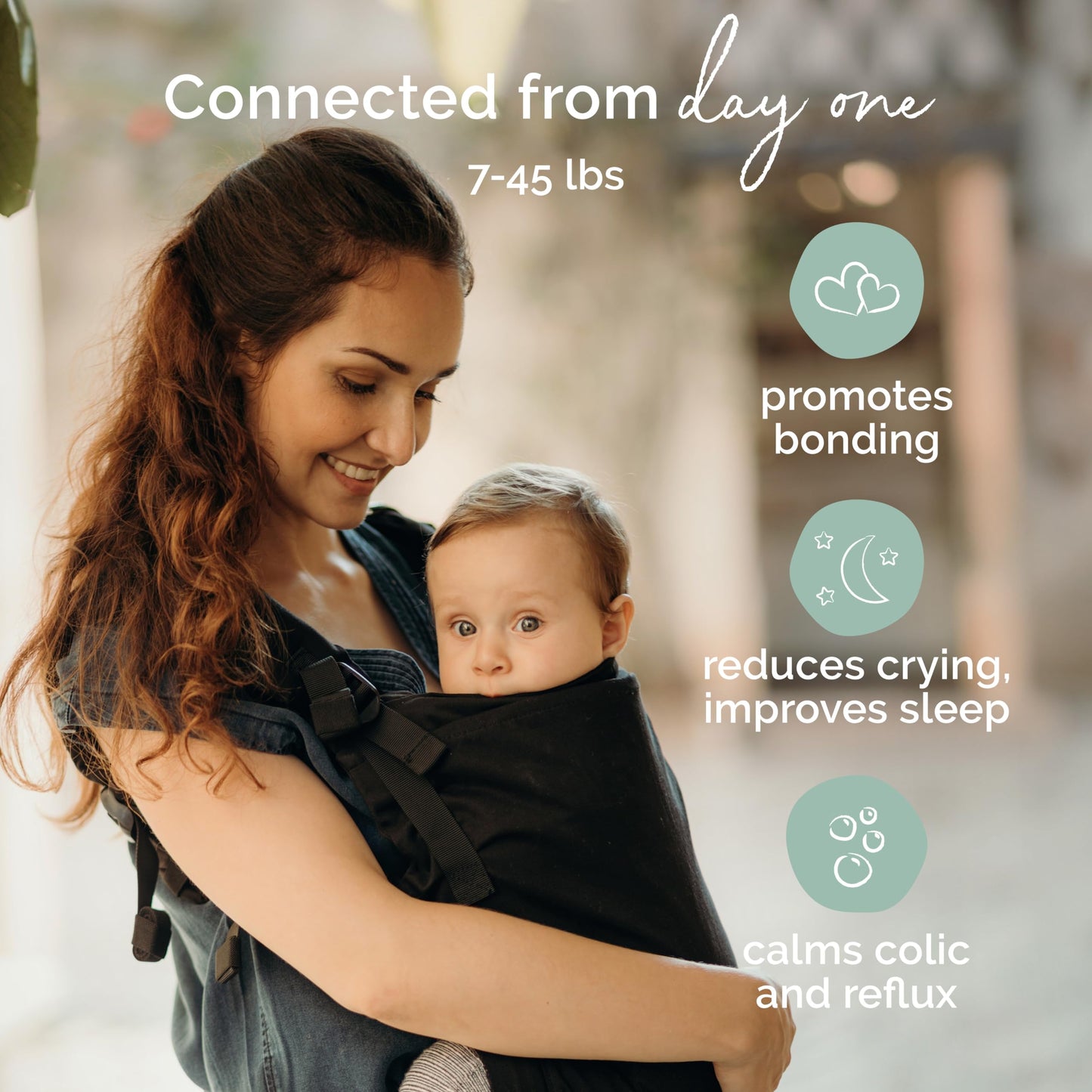 Boba X Baby Carrier - Newborn to Toddler Adjustable, 2-in-1 Convertible Front and Backpack Carrier 7 to 45 lbs, Ergonomic Baby Carrier with Crossable Straps (Black Beauty)