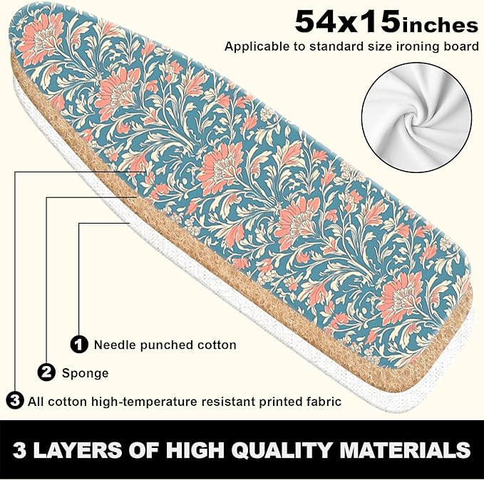 Ironing Board Cover 15x54 Inch- Standard Cotton Cover