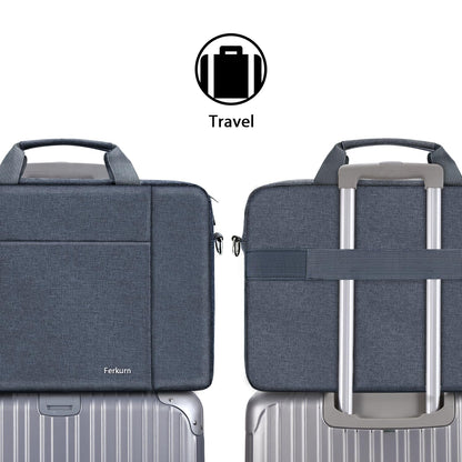 Ferkurn Laptop Bag Case Sleeve 15 15.6 16 inch for Women Men Compatible with 15"/16" MacBook Pro/Air M4/M3/M2/M1, Surface Laptop 6/5/4 Book, XPS 15, HP Pavilion, Lenovo, Acer, ASUS, Samsung, Grey