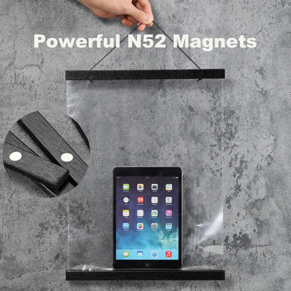 FALAMON 2 Pack Magnetic Poster Hanger Frame, 12x16 12x18 12x24 Magnet Poster Frame Hangers for Hanging Posters, Prints, Photos, Pictures, Maps, Scrolls, and Canvas Artwork (Black, 12")