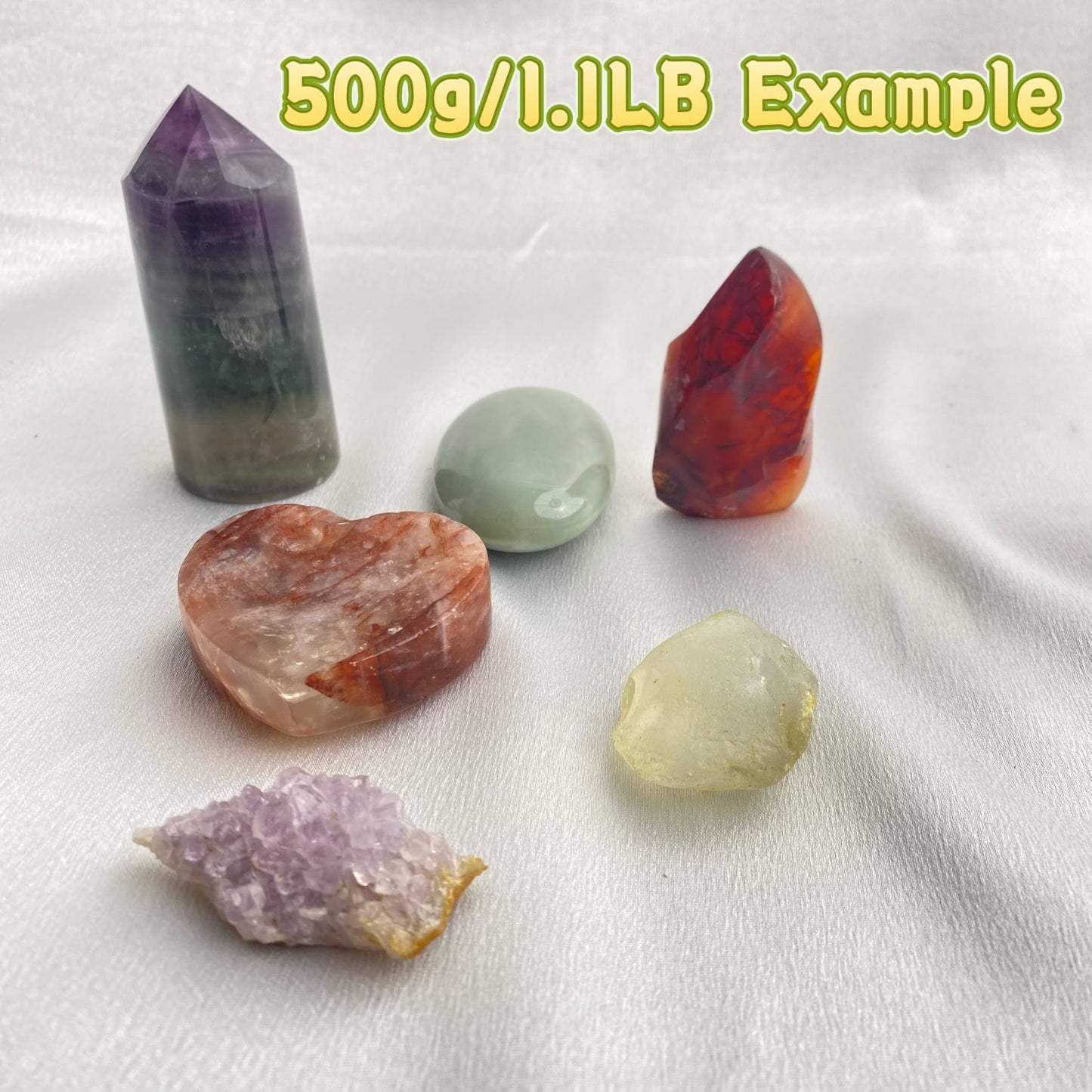 Generic 1LB Crystal Spoon Mystery Crystal Bag Quartz Crystal Raw Stone DIY Crystal Jewelry