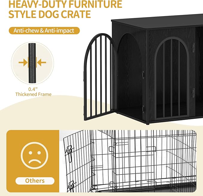 Hzuaneri 26.8'' Wooden Dog Crate Furniture, Indoor Dog Kennel Dogs Cage