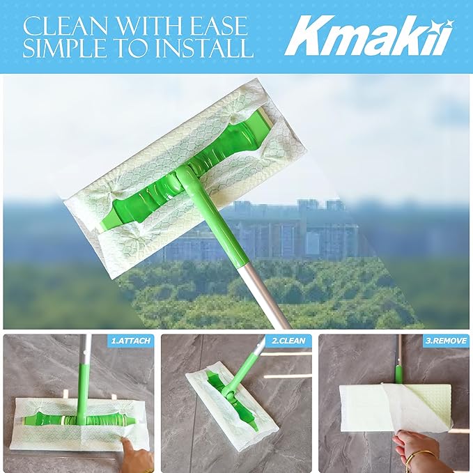 KMAKII Dry Sweeping Cloths Dry Mop Refills