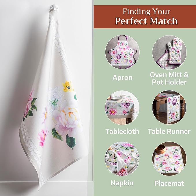 Maison d' Hermine Kitchen Towels Set of 3 100% Cotton 27.50" x 20" Reusable