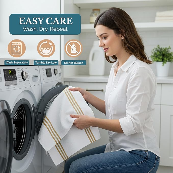 Casa Platino Kitchen Dish Cloths and Dish Towels, Soft and Stylish Helpers
