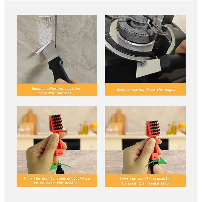 3Pcs, Brass Brush, Wire Brush, Metal Brush, Nylon Brush, Rust Cleaner