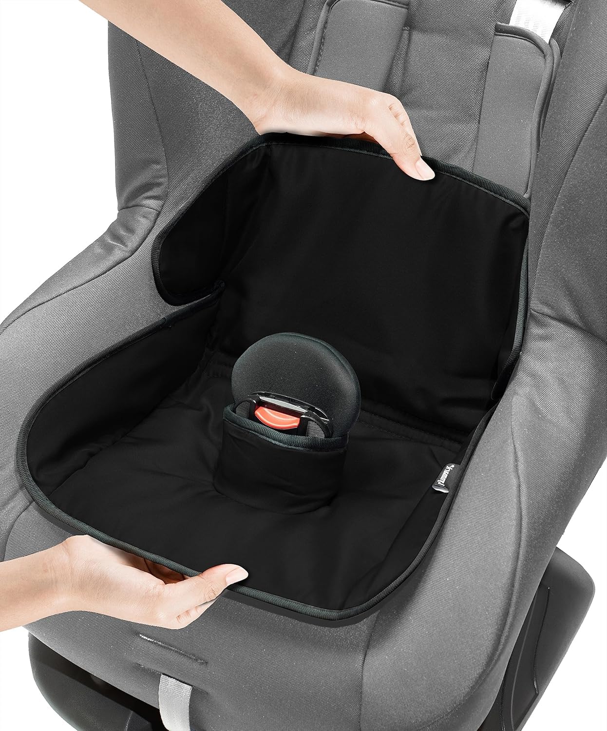 Potty Training Car Seat Protector Cover - Waterproof Soft Piddle Pads for Toddlers and Baby Carseat - Travel-Friendly Universal Machine Washable Liner Mat for Spills, Nappy Leaks, Accidents - Black