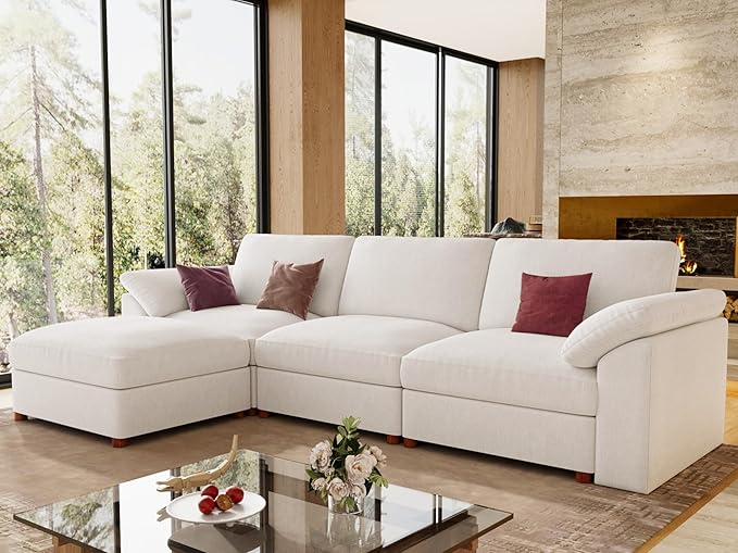 EASE MOOSE Sectional Modular Sofa, Oversized L Shape Sectional Couch Wide Deep