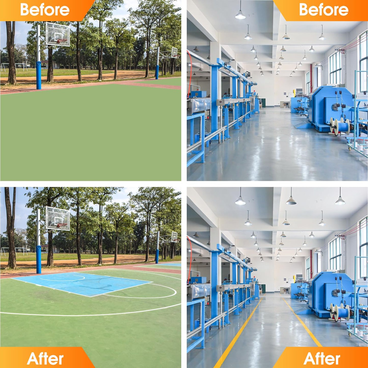 SWANSOFT Court Line Tape Machine, Parking Lot Striping Machine, Field Line Striping Machines, Floor Paint Tape Applicator Tape Pasting Machine for Asphalt Or Concrete, Driveway, Road Warning