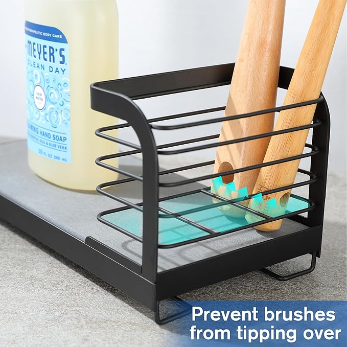 Wipe-Free Sink Organizer with Drying Stone, Instant Dry Sink Caddy Organizers