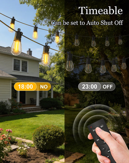 148ft-Solar-Powered-Lights-Outdoor-Waterproof-String Lights-Outside-Patio-Yard-Garden-Fence-Backyard-Deck-Porch-Balcony-Patios-Camping-Battery-Operated-LED-Fairy-Strip-Lighting-Hanging-Edison-Bulbs