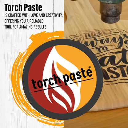 Torch Paste - The Original Wood Burning Paste Since 2020 | Lab Tested & ASTM D-4236 Certified | Non Toxic | Use on Wood, Card Stock, Canvas, Denim & More | Easy Application, 3 OZ