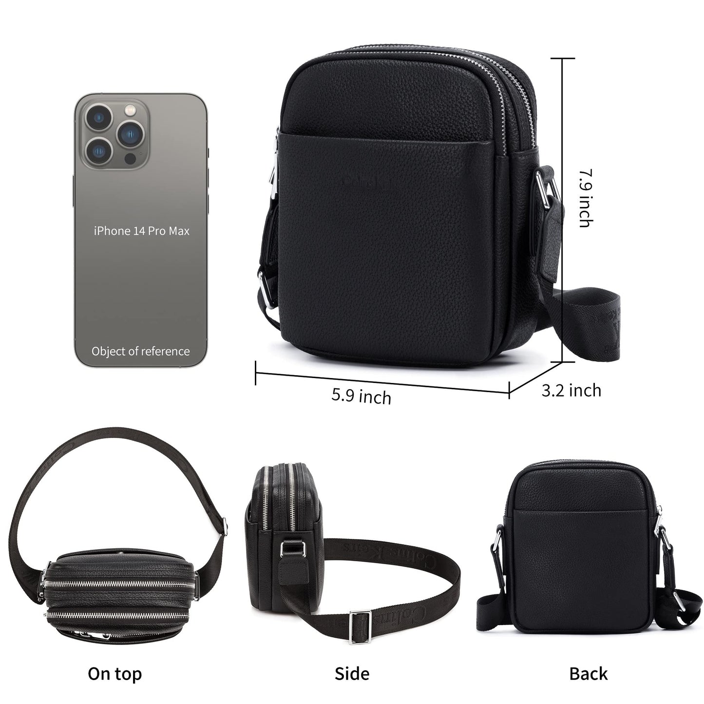 Colins Keirs Laptop backpack & Men's leather crossbody bag
