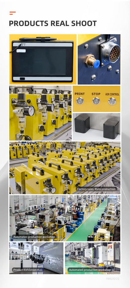 US Stock Pneumatic Dot Peen Marking Machine Metal Engraving Machine Pneumatic Marking Machine Marking Field 120×50mm for Letters, Serial Numbers, VIN Code, Chassis Number, Date, Graphics,etc.