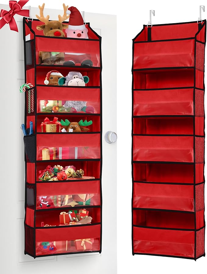 ULG 1 Pack Over The Door Organizer – 5 Shelf Door Organizer Hanging & 10 Side