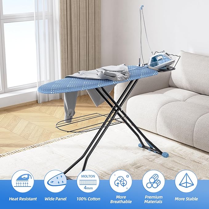 KINGBOARD Ironing Board, Compact Iron Board Full Size