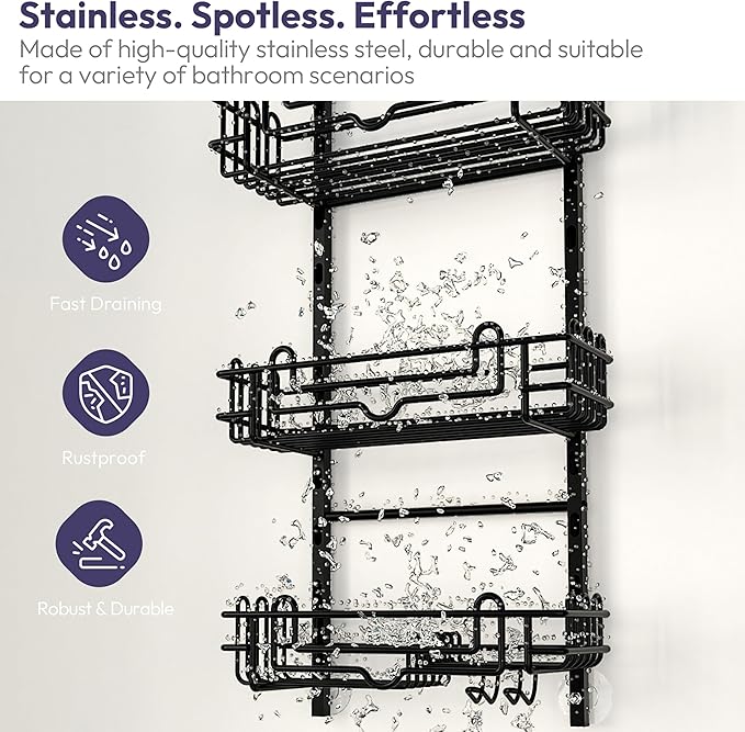 SWTYMIKI Shower Caddy Hanging Organizer