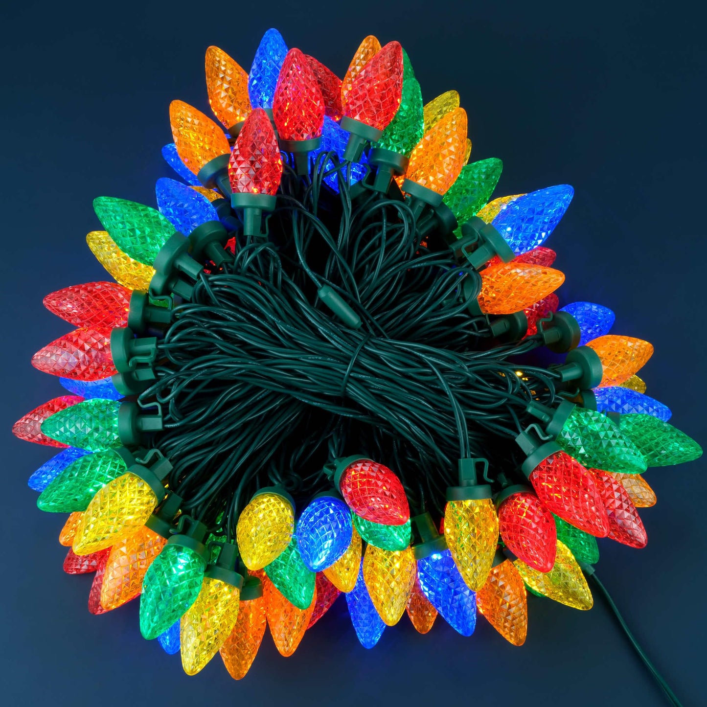 YULETIME Pink C6 Strawberry LED Christmas Lights, 33 ft 100 Count 4" Spacing One-Piece High Waterproof UL Certified String Light (Pink)