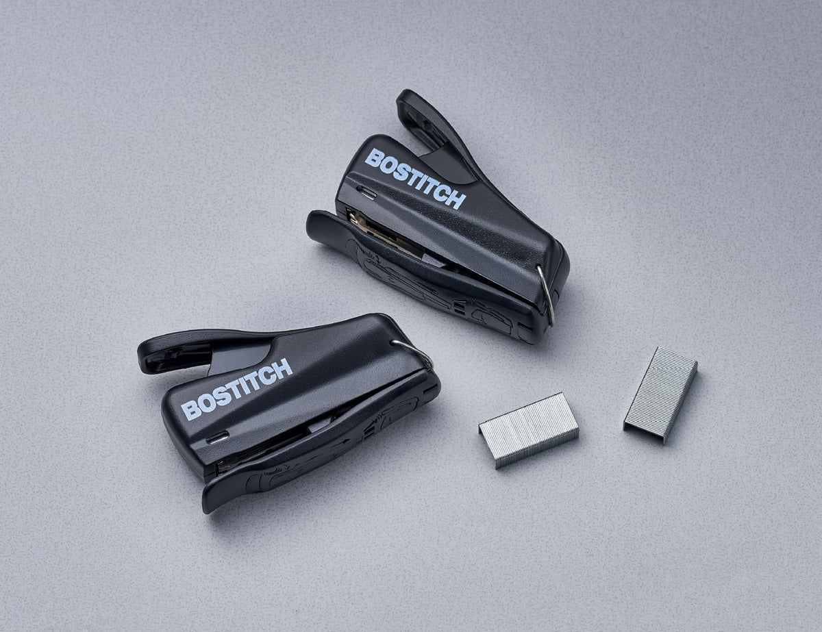 Bostitch Nano Mini Staplers, Black, 2-Pack (1830-2PK)