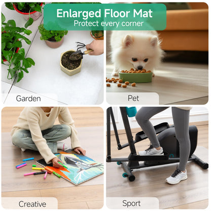 NATRKE Clear Office Chair Mat for Hard Floor, Transparent Computer Desk Chair PVC Mat for Furniture Wooden Floor Protector for Home Office, BPA and Phthalate Free, 122x92 cm (48"x36")