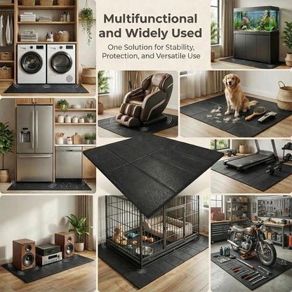 Foldable High-Density Washer Dryer Mat, 68 x 29.5 in, Noise Reduction Anti-Vibration Mat, Waterproof & Non-Slip, Floor Protection – Ideal for Late-Night Laundry & Pet-Friendly Homes