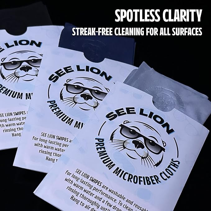 cellhelmet See Lion Swipes | Microfiber Lens Cleaning Cloths – Ultrasoft