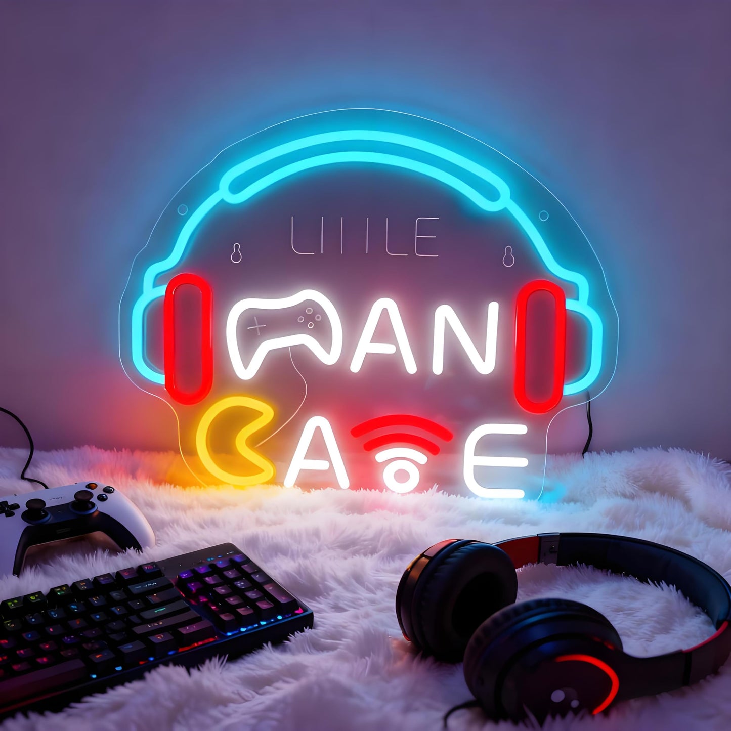 Neonawall Man Cave Neon Sign for Wall Decor Light Up Business Led Sign Boys Birthday Party Signs Led Decorative Night Signs Game Room Decorations Christmas Party Gifts for Husband Boys Playing Room
