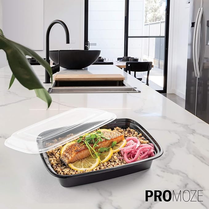 50-Pack Reusable Meal Prep Containers Microwave Safe Food Storage Containers