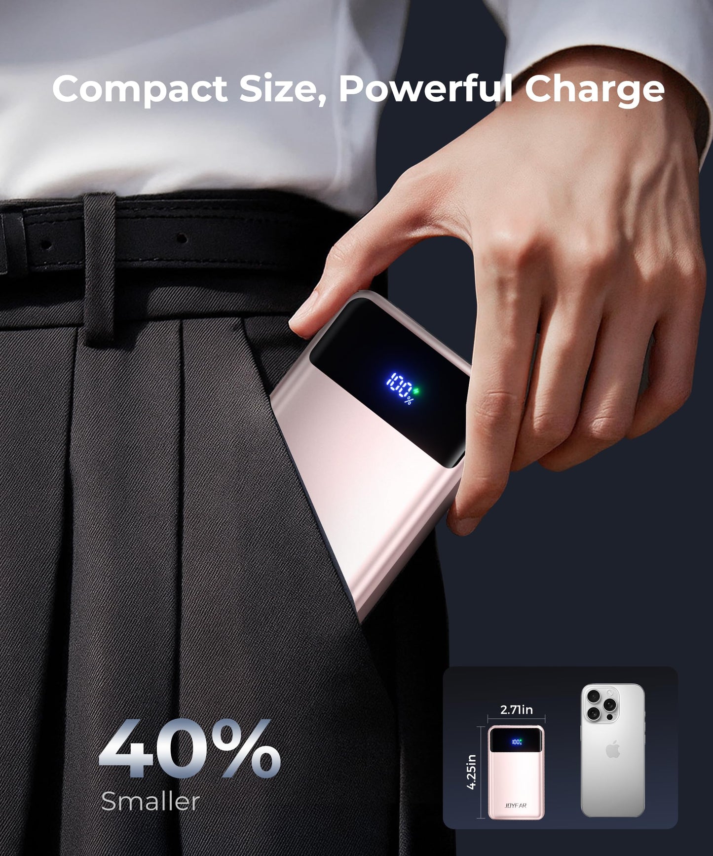 Portable-Charger-Power-Bank Travel Essentials Battery Pack USB C 30000mAh Built in Cable 22.5W Phone Fast Charging Powerbank Compatible with iPhone 16 15 14 13 12 11 iPad Samsung Google Xiaomi