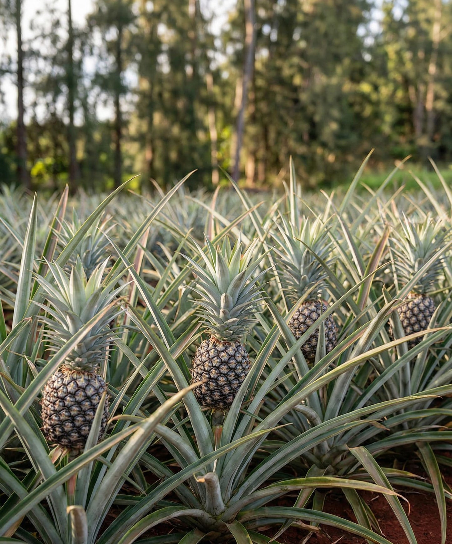 2 Pineapple Kauaʻi Sugarloaf Plants - Live Rooted Starters (4-6 Inches) - Rare White Flesh Variety with Edible Core - Low Acid Sweet Tropical Fruit