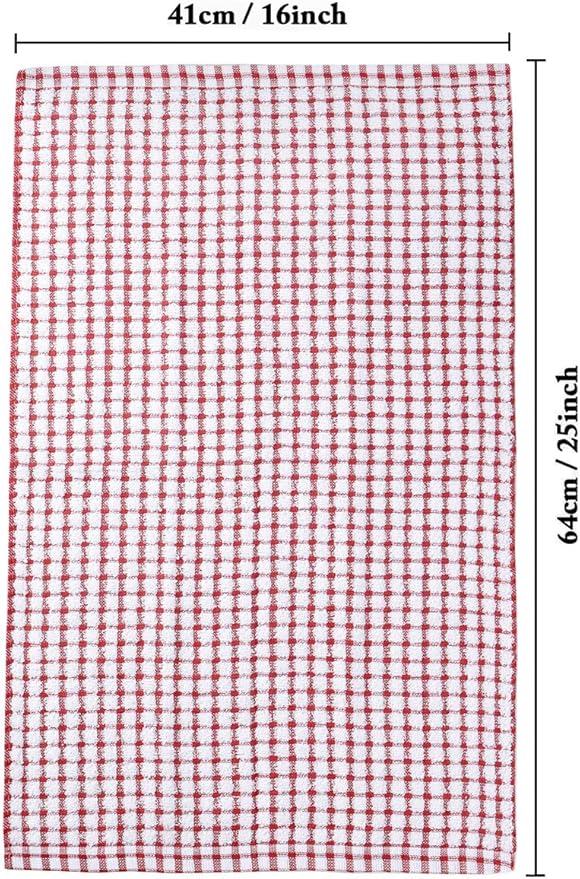 LAZI Kitchen Dish Towels, 16 Inch x 25 Inch Bulk Cotton Kitchen Towels